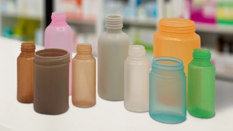 Frascos Neutroplast em várias cores
